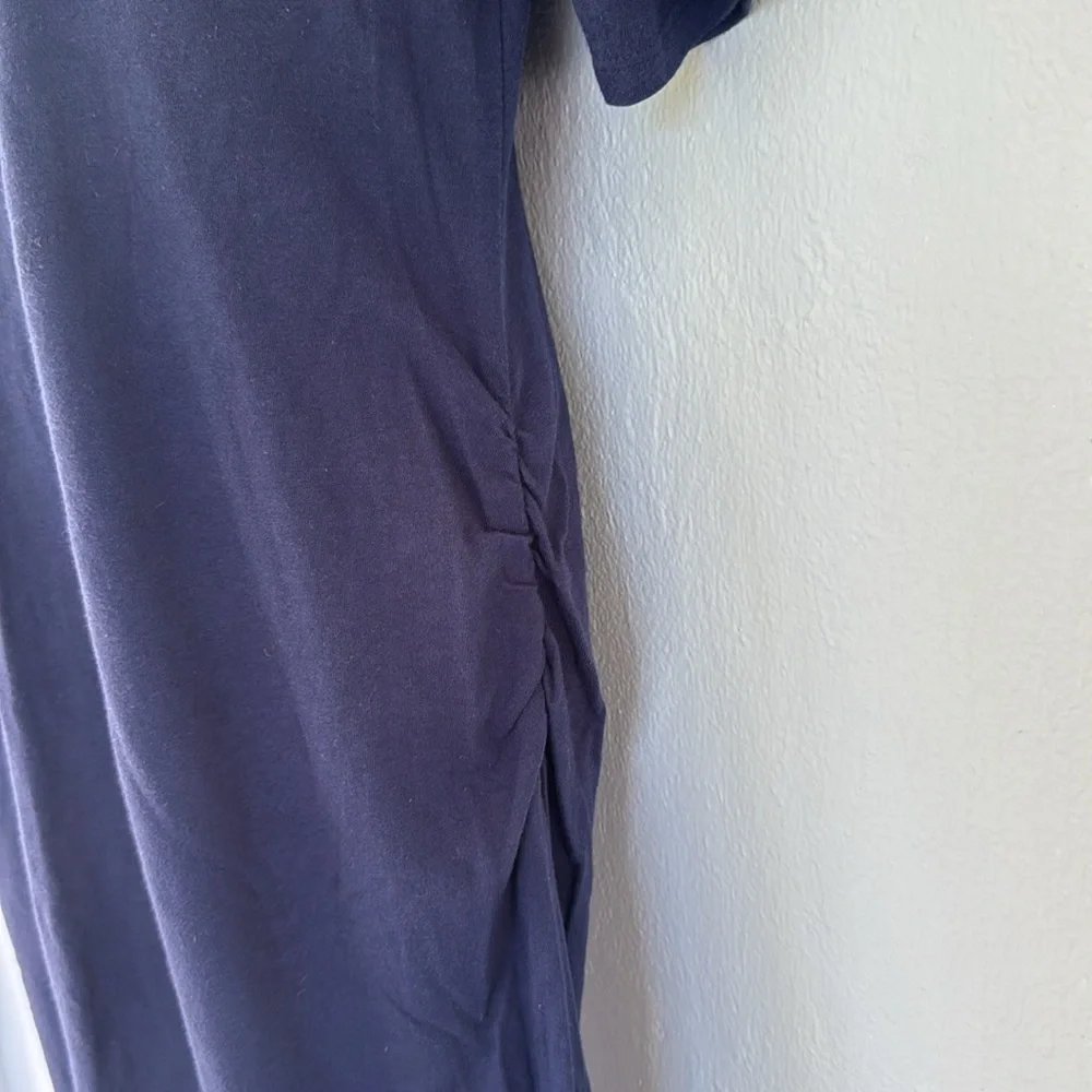 Old Navy Maternity navy blue short sleeve bodycon ruched dress size small